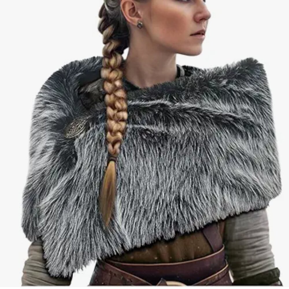 Viking Faux Fur Shawl